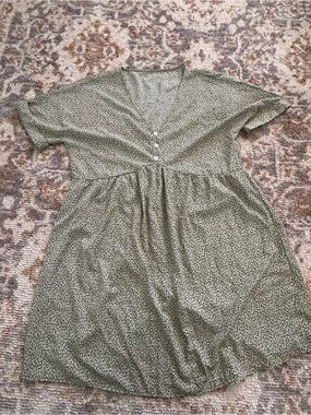 SHEIN Green Short Sleeve Dress
